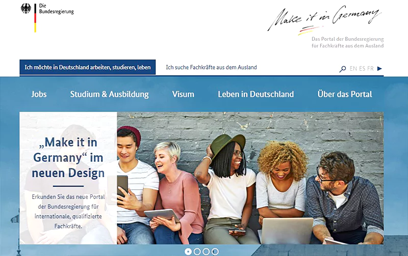 سایت Make-it-in-germany.com یکی از سایت های مهم کاریابی در آلمان است.