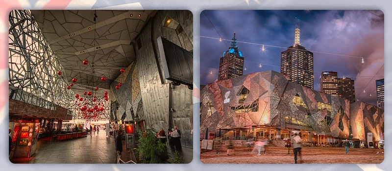 میدان فدراسیون (Federation Square) یکی از زیباترین دیدنیهای ملبورن