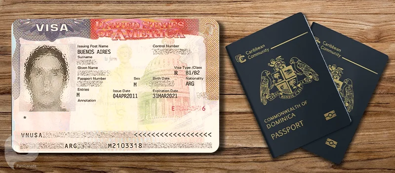 سفر به آمریکا با پاسپورت دومینیکا با ویزای B1/B2