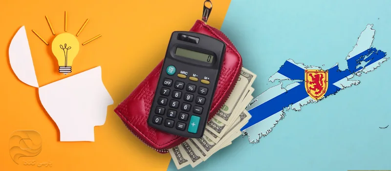 تصویری از نقشه، پرچم و هزینه کارآفرینی نوا اسکوشیا