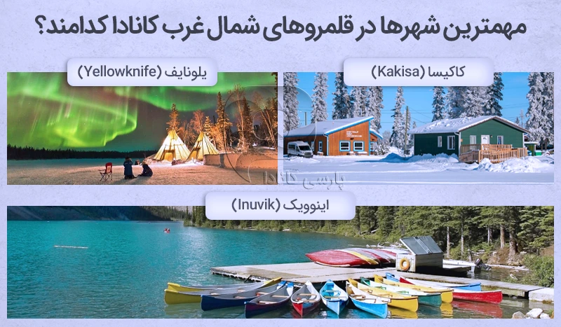 شهرهای مهم در قلمروهای شمال غرب کانادا