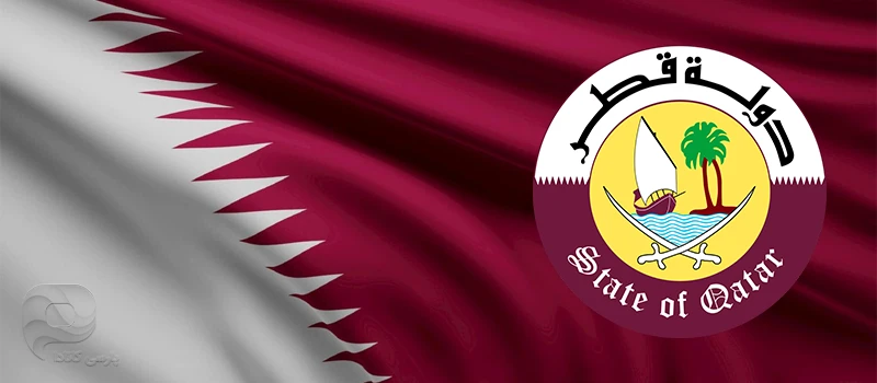 تصویر پرچم و نشان ملی قطر