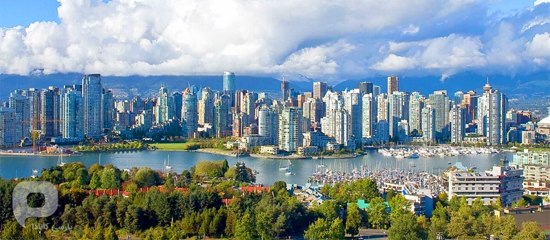 نمایی از شهر ونکوور یکی از زیباترین شهرهای کانادا است