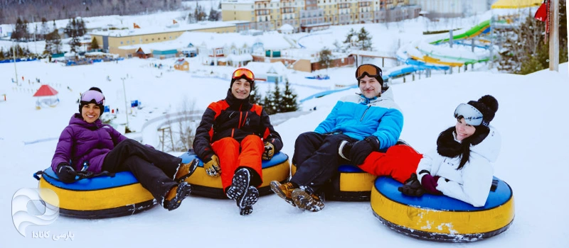 تفریحات خاوادگی در ورزش های زمستانی کانادا