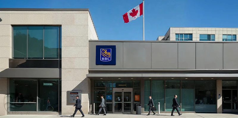 نمای ساختمان بانک کانادایی برای وام کسب‌وکار