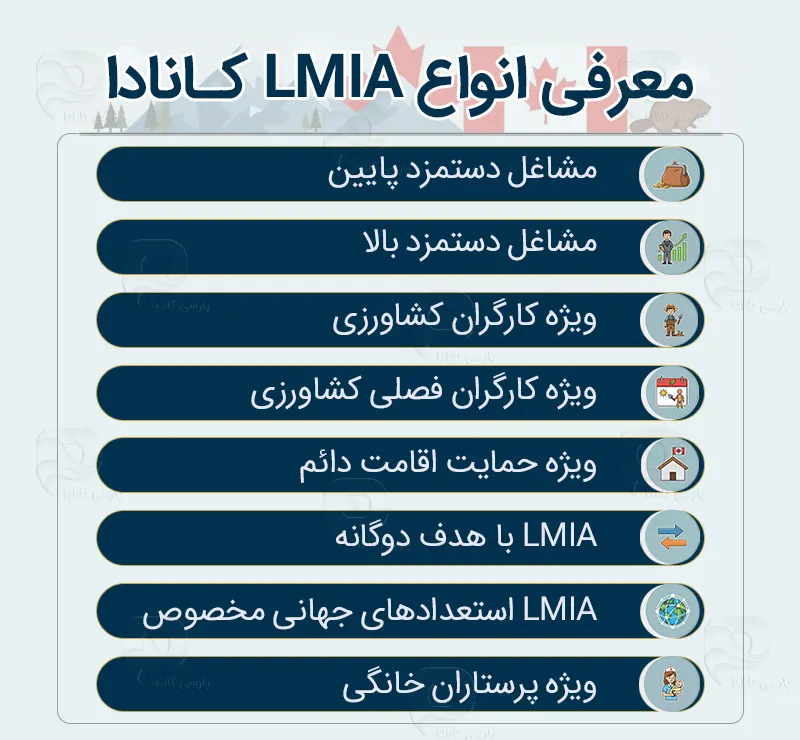 اینفوگرافی انواع LMIA کانادا